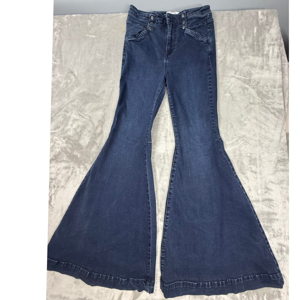 Free People Maddox Denim Super Flare Bell Bottom Jeans Size 29